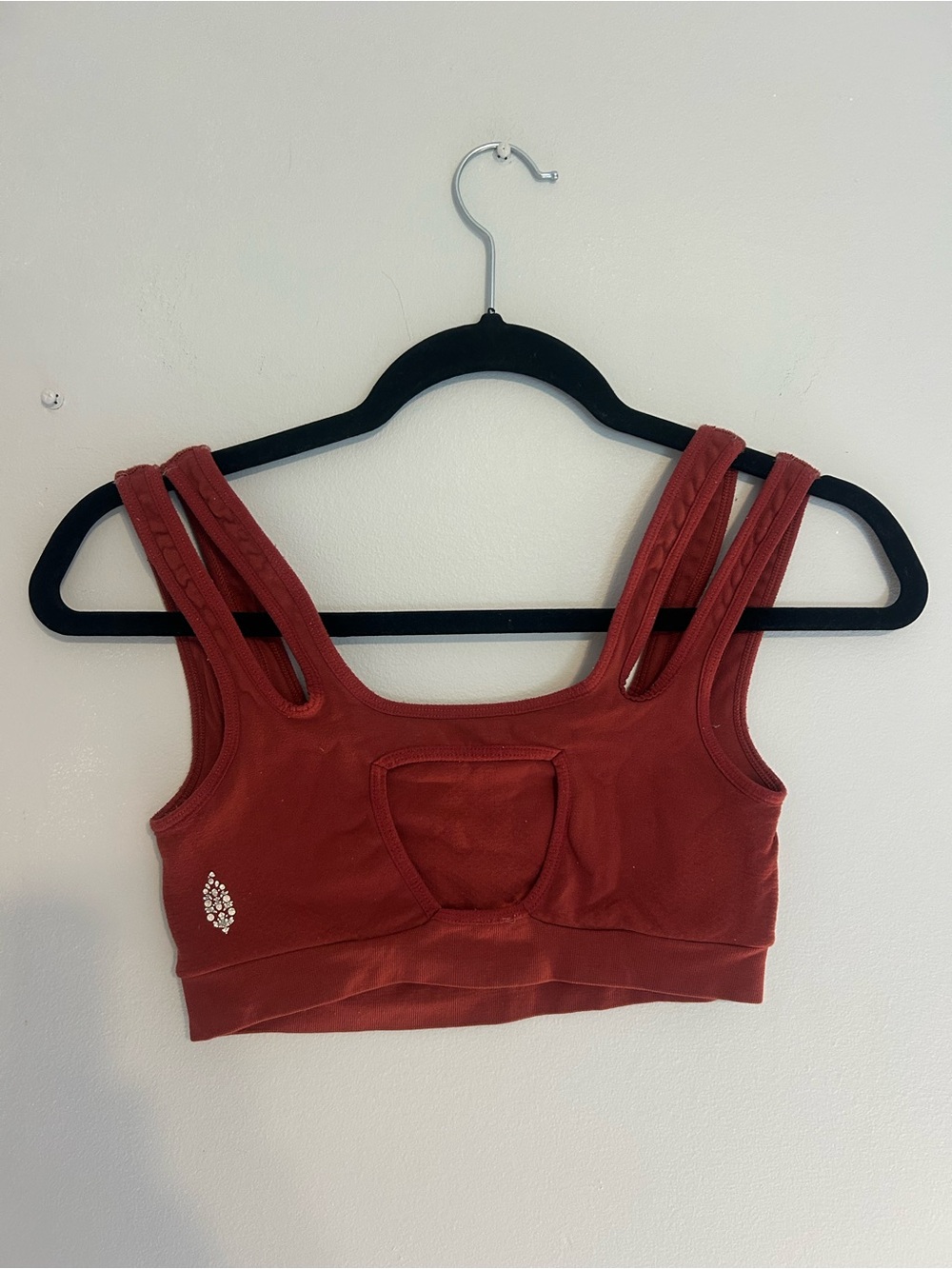 Free People Movement FPM- Women's Double-Strap Bralette - Rust Red